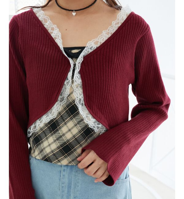  「レースフリルカーディガン」|カーディガン|