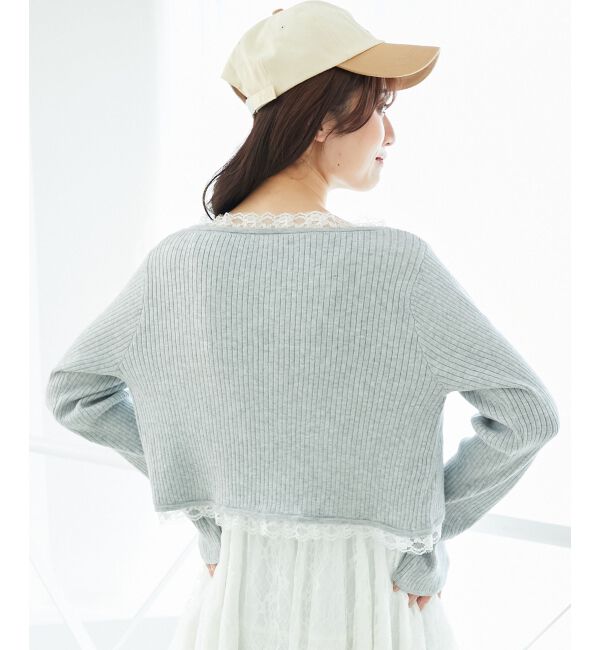  「レースフリルカーディガン」|カーディガン|