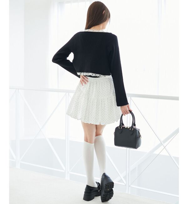  「レースフリルカーディガン」|カーディガン|