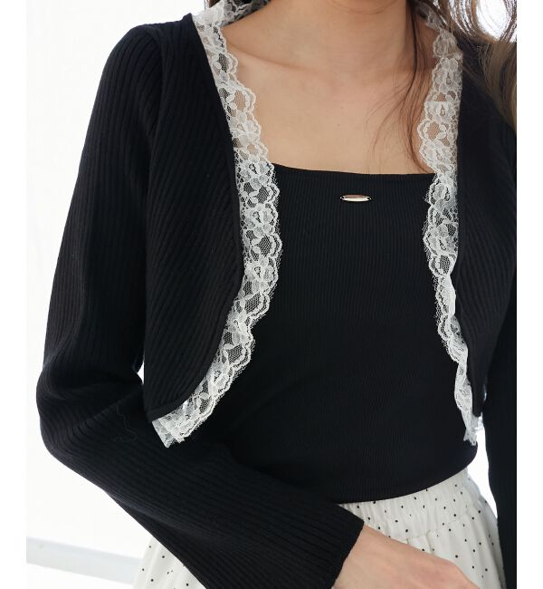  「レースフリルカーディガン」|カーディガン|