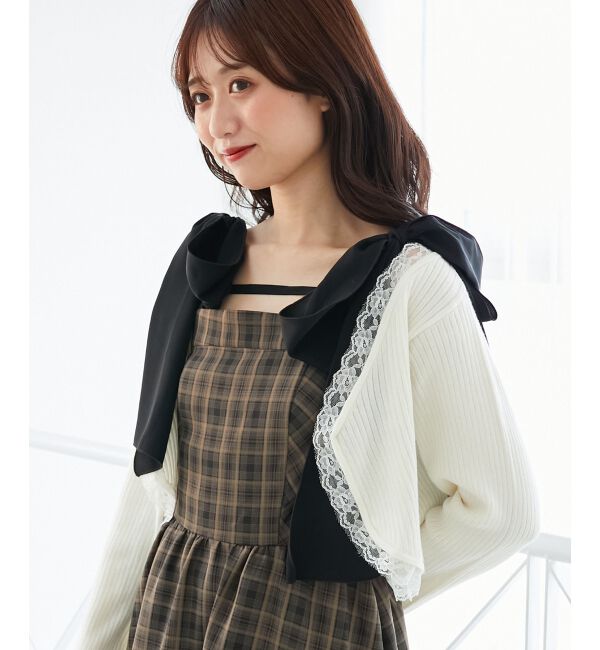  「レースフリルカーディガン」|カーディガン|