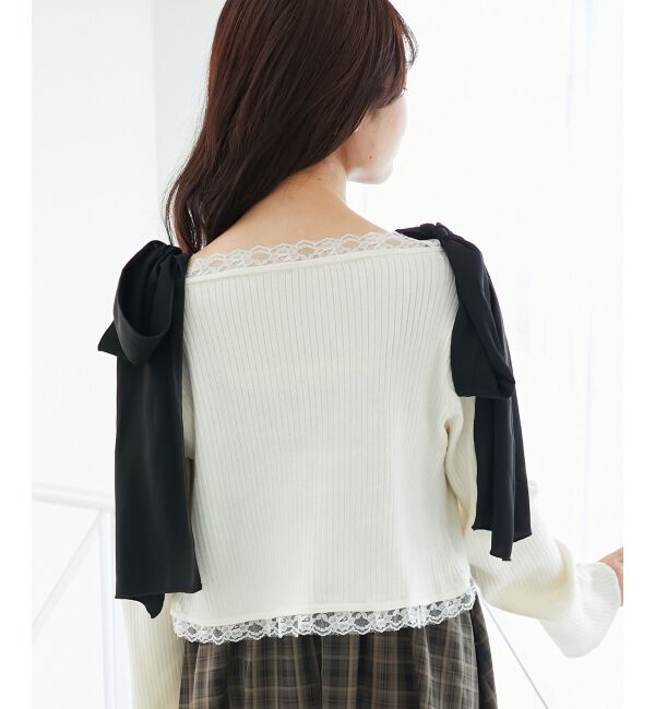  「レースフリルカーディガン」|カーディガン|