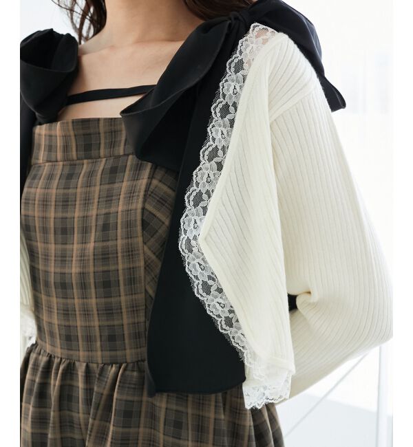  「レースフリルカーディガン」|カーディガン|