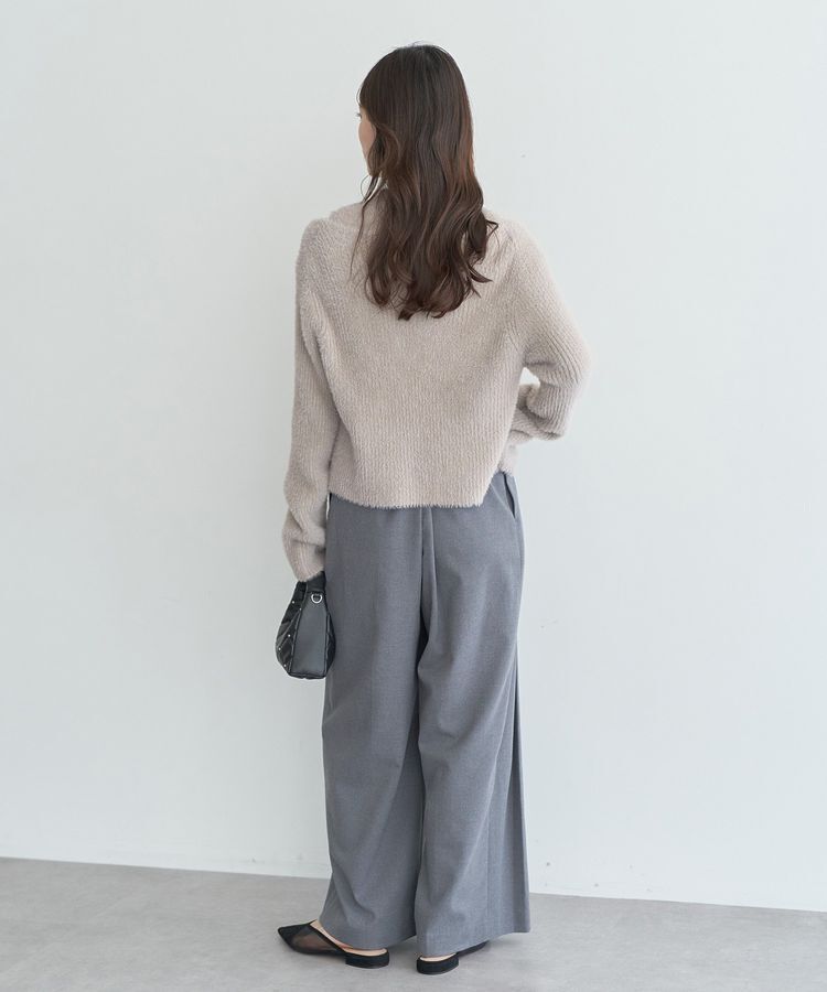 earth music&ecology「SET2点チャーム付きシャギーニット＋インナー」|カーディガン|