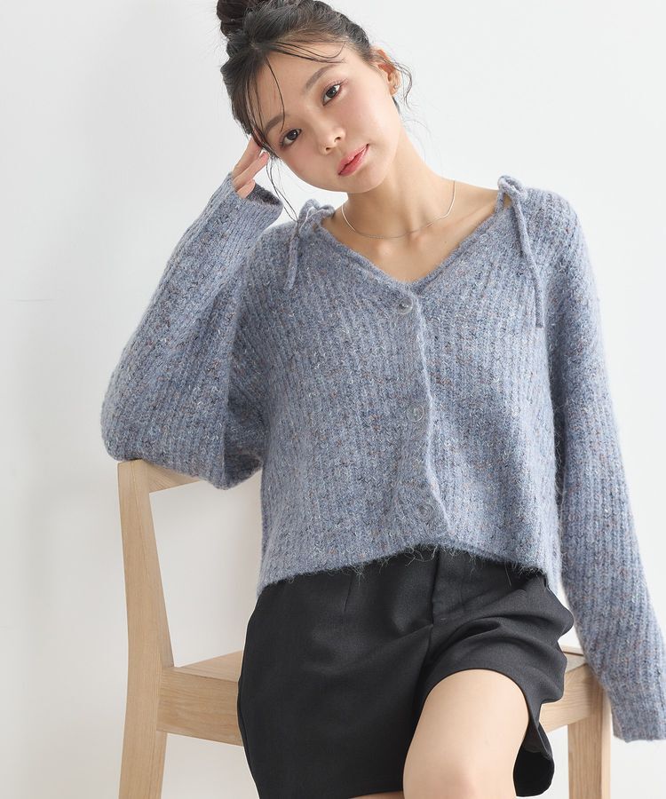 earth music&ecology「【WEB限定】SET2点ショートカーディガン＋リボンキャミソール」|カーディガン|