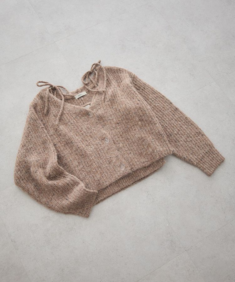 earth music&ecology「【WEB限定】SET2点ショートカーディガン＋リボンキャミソール」|カーディガン|