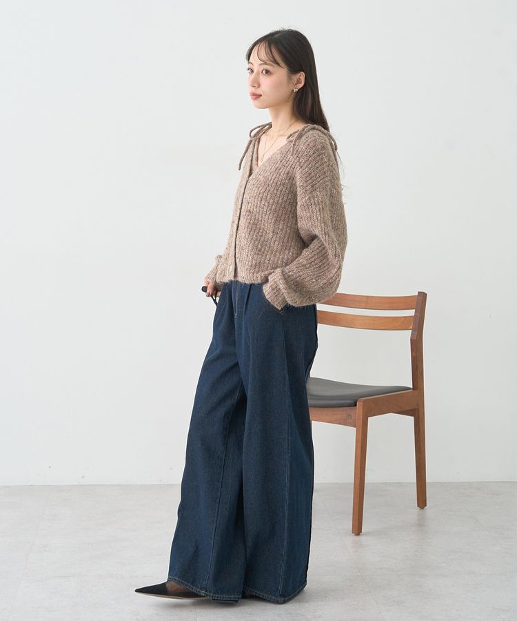 earth music&ecology「【WEB限定】SET2点ショートカーディガン＋リボンキャミソール」|カーディガン|