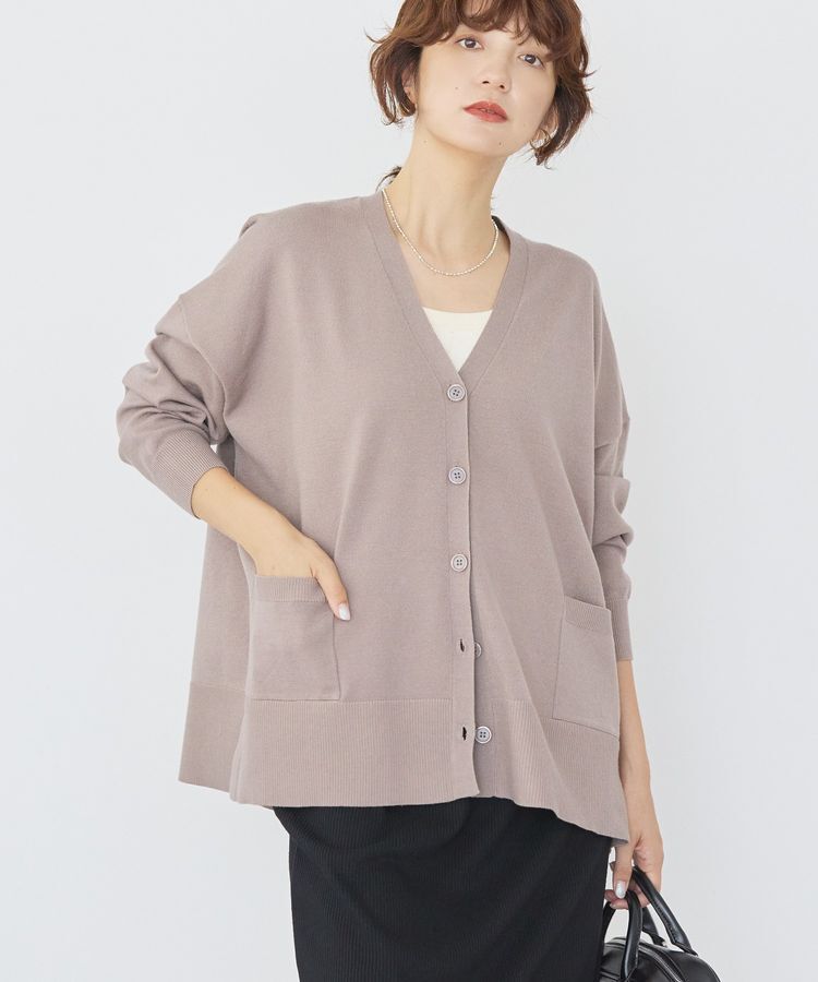 AMERICAN HOLIC「【WEB限定】バイパチVネックルーズカーディガン＜静電気軽減＞」|カーディガン|