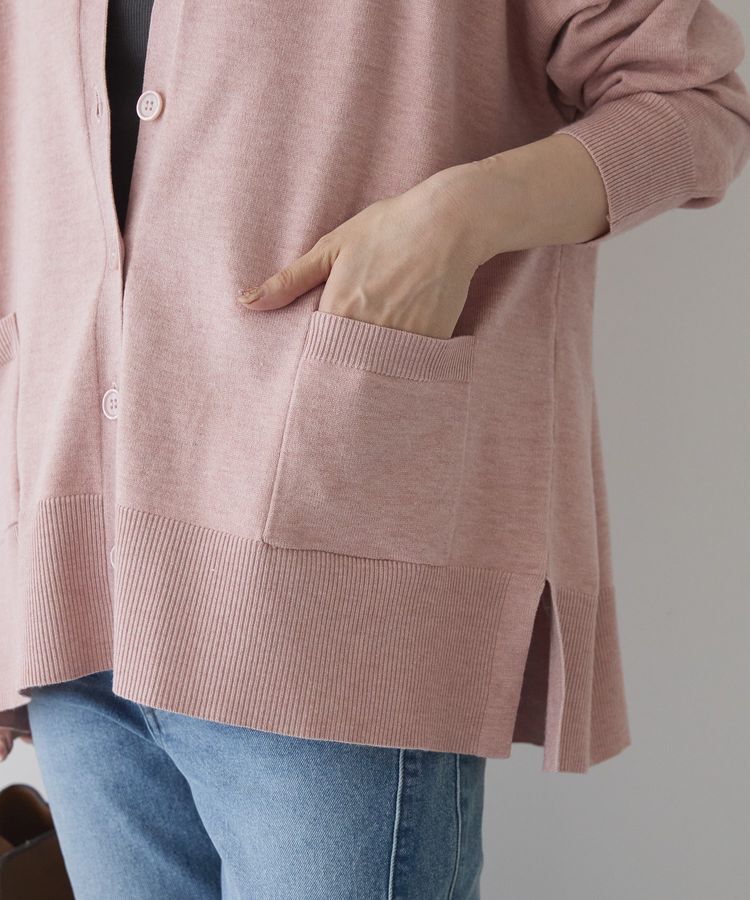 AMERICAN HOLIC「【WEB限定】バイパチVネックルーズカーディガン＜静電気軽減＞」|カーディガン|