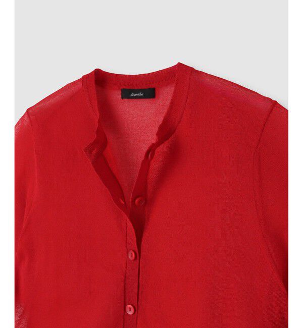 allureville「ハーフスリーブシアークルーカーディガン」|カーディガン|