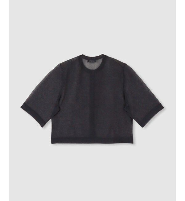 allureville「ハーフスリーブシアークルーカーディガン」|カーディガン|