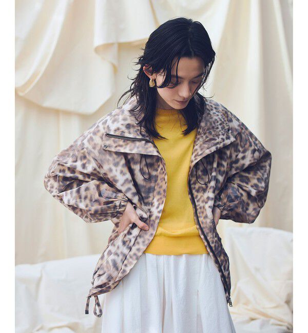 allureville「レオパプリントスタンドカラーブルゾン」|ブルゾン・スタジャン|