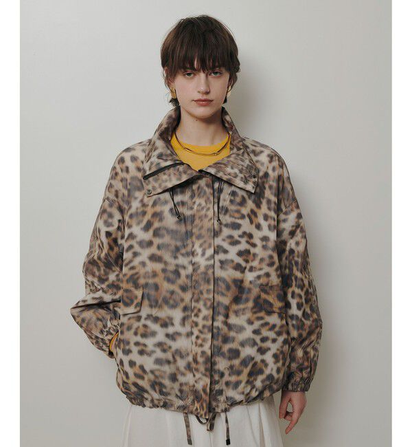 allureville「レオパプリントスタンドカラーブルゾン」|ブルゾン・スタジャン|