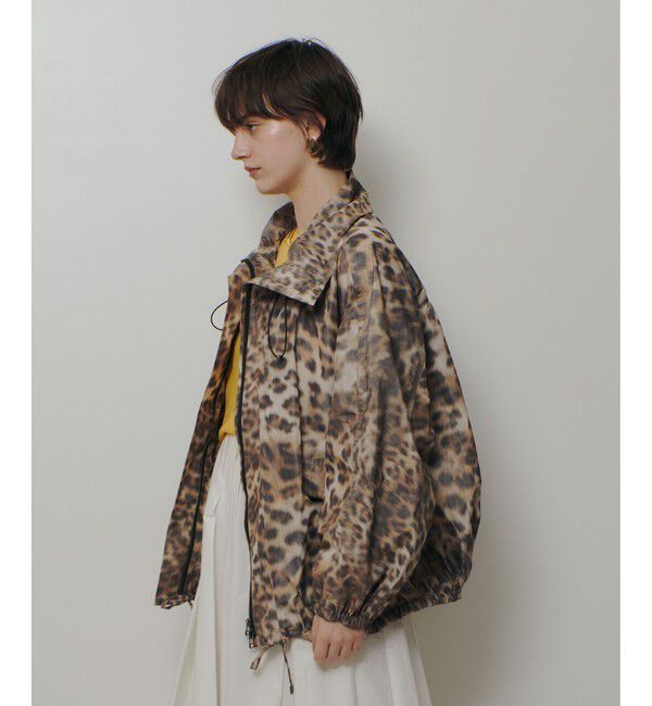 allureville「レオパプリントスタンドカラーブルゾン」|ブルゾン・スタジャン|