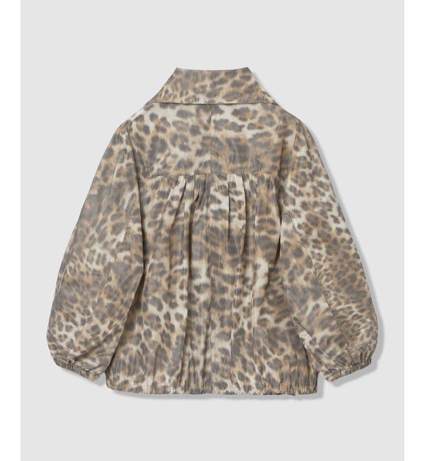 allureville「レオパプリントスタンドカラーブルゾン」|ブルゾン・スタジャン|