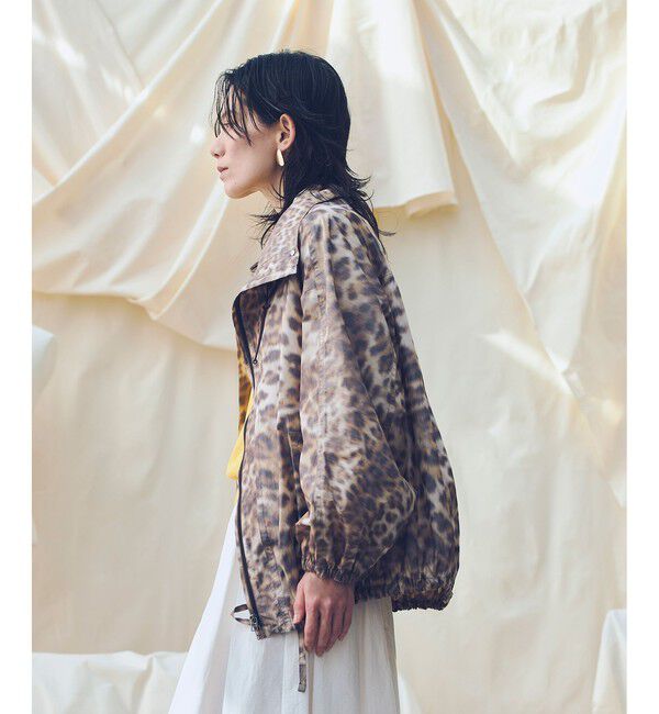 allureville「レオパプリントスタンドカラーブルゾン」|ブルゾン・スタジャン|