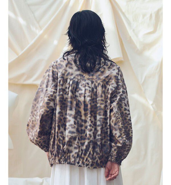 allureville「レオパプリントスタンドカラーブルゾン」|ブルゾン・スタジャン|