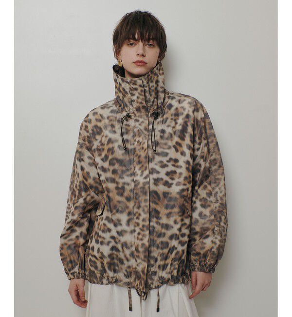 allureville「レオパプリントスタンドカラーブルゾン」|ブルゾン・スタジャン|