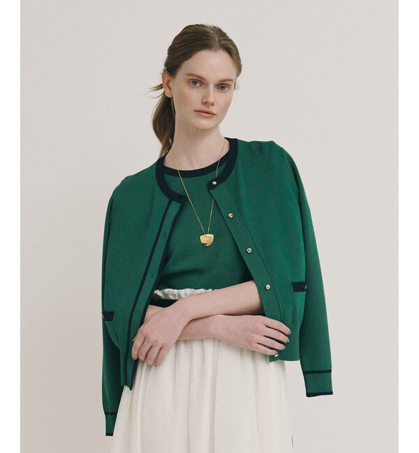 allureville/ハイショクポケットクルーカーディガン