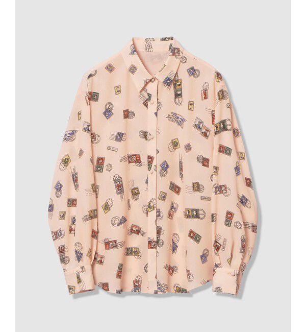 LOULOU WILLOUGHBY「【LOULOU WILLOUGHBY】レタープリントシャツブラウス」|シャツ・ブラウス|