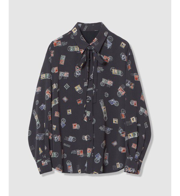 LOULOU WILLOUGHBY「【LOULOU WILLOUGHBY】レタープリントシャツブラウス」|シャツ・ブラウス|