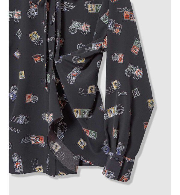 LOULOU WILLOUGHBY「【LOULOU WILLOUGHBY】レタープリントシャツブラウス」|シャツ・ブラウス|