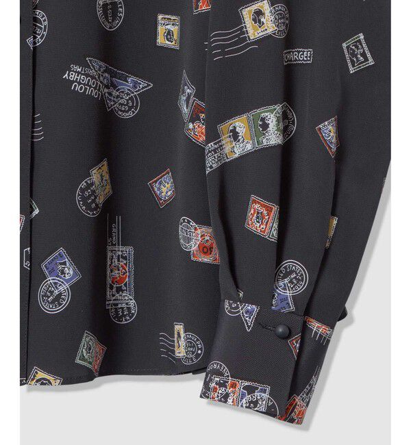 LOULOU WILLOUGHBY「【LOULOU WILLOUGHBY】レタープリントシャツブラウス」|シャツ・ブラウス|