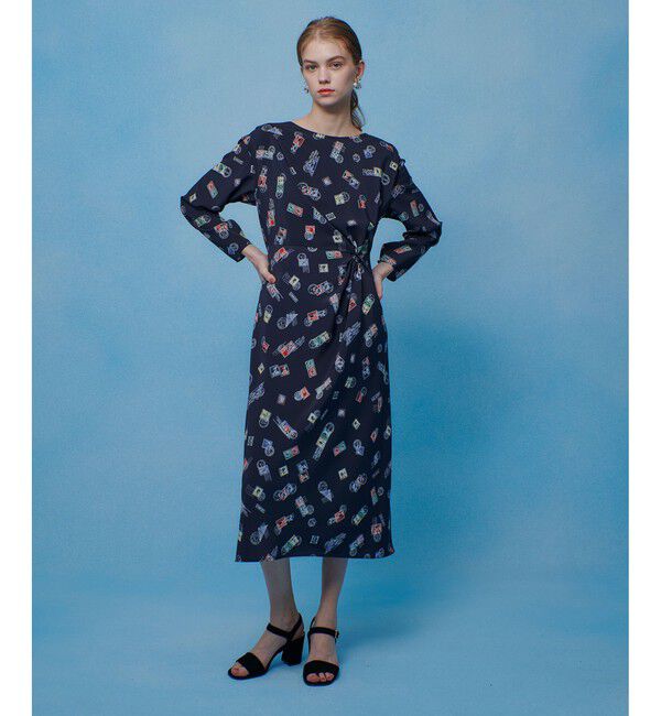 LOULOU WILLOUGHBY「【LOULOU WILLOUGHBY】レタープリントワンピース」|ワンピース|