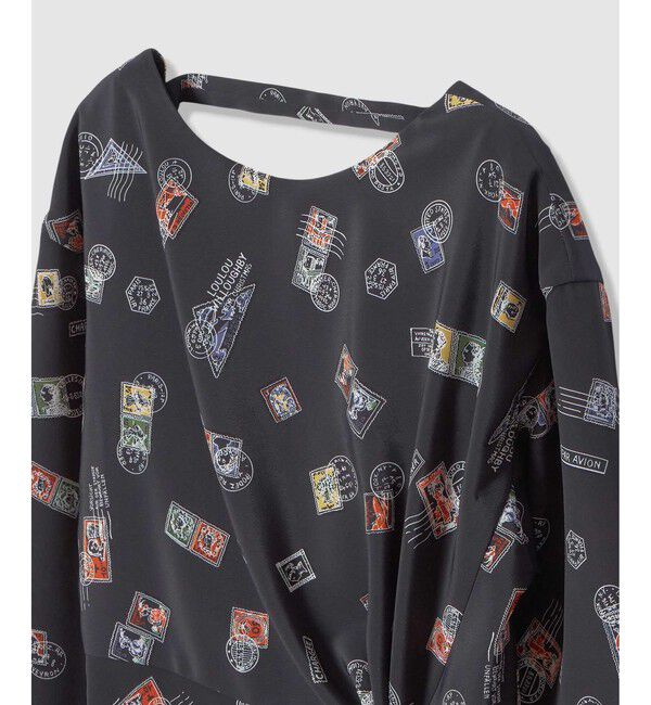 LOULOU WILLOUGHBY「【LOULOU WILLOUGHBY】レタープリントワンピース」|ワンピース|