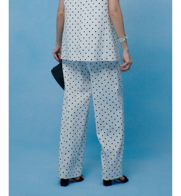 LOULOU WILLOUGHBY「【LOULOU WILLOUGHBY】リネン混ドットワイドパンツ」|チノ|