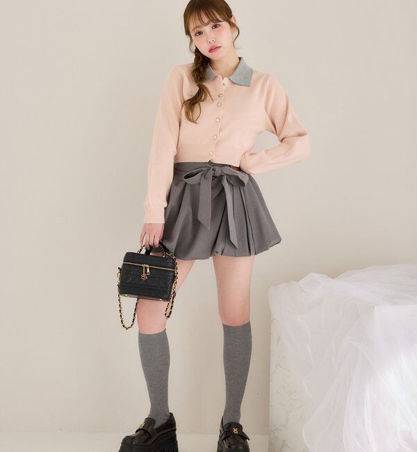  「【サイズ展開あり】バルーンミニスカート／パッチつき」|スカート|