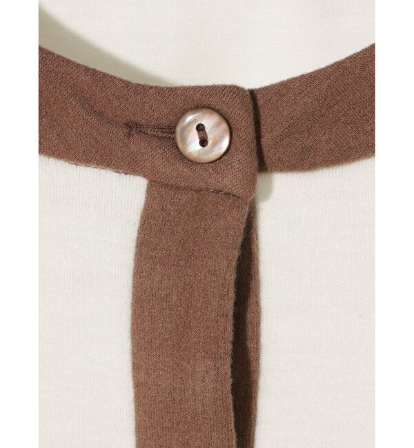 MIDIUMISOLID「MIDIUMISOLID for Ladies バイカラークルーネックカーディガン」|カーディガン|