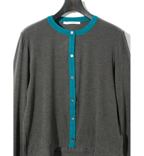 MIDIUMISOLID「MIDIUMISOLID for Ladies バイカラークルーネックカーディガン」|カーディガン|
