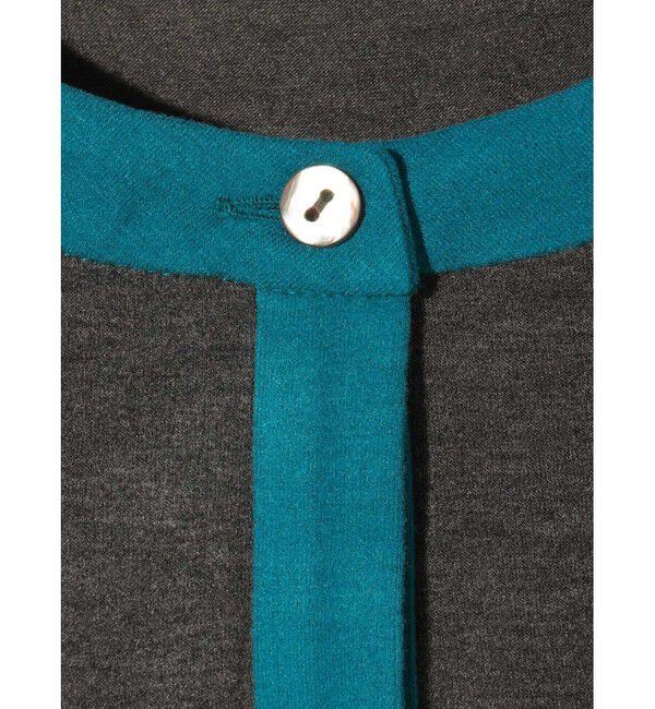 MIDIUMISOLID「MIDIUMISOLID for Ladies バイカラークルーネックカーディガン」|カーディガン|