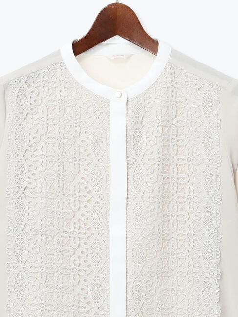 Te chichi「【WEB限定カラーあり】フロントレースブラウス」|シャツ・ブラウス|