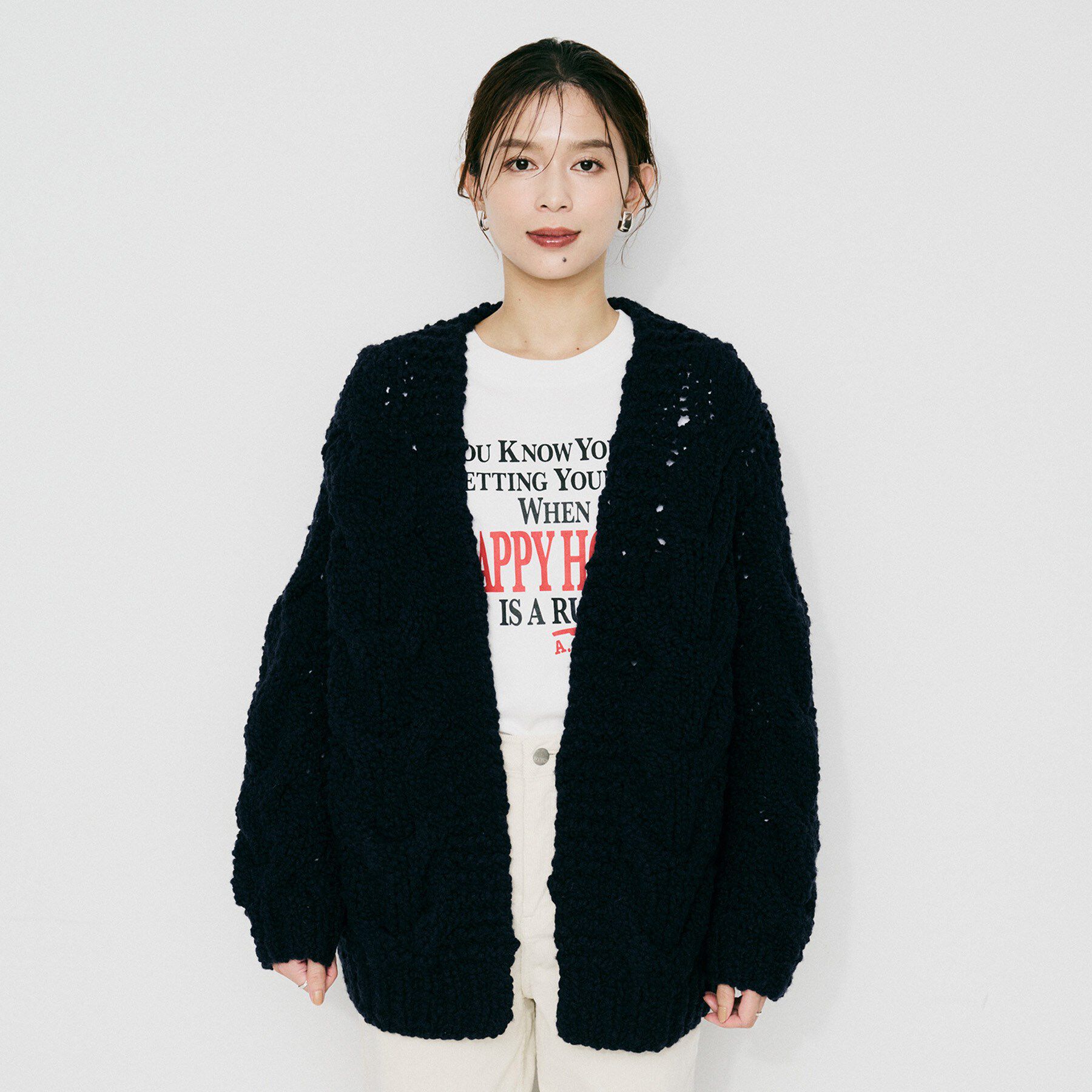 UNTITLED「【IRONING】ケーブルラフカーデ」|カーディガン|