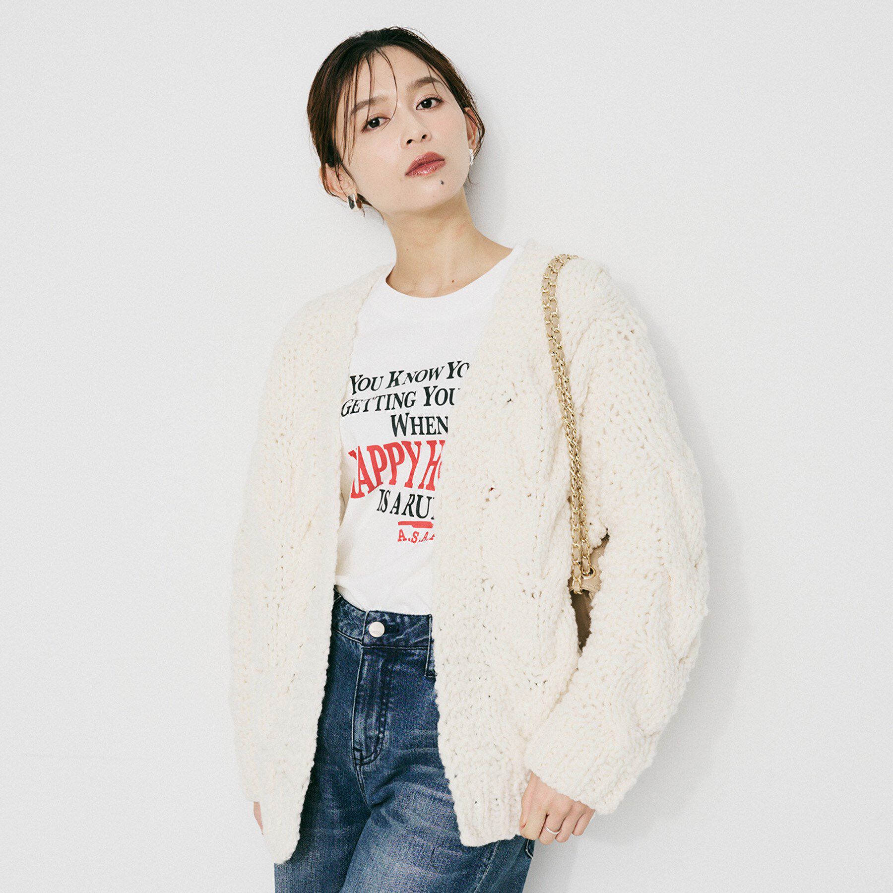 UNTITLED「【IRONING】ケーブルラフカーデ」|カーディガン|