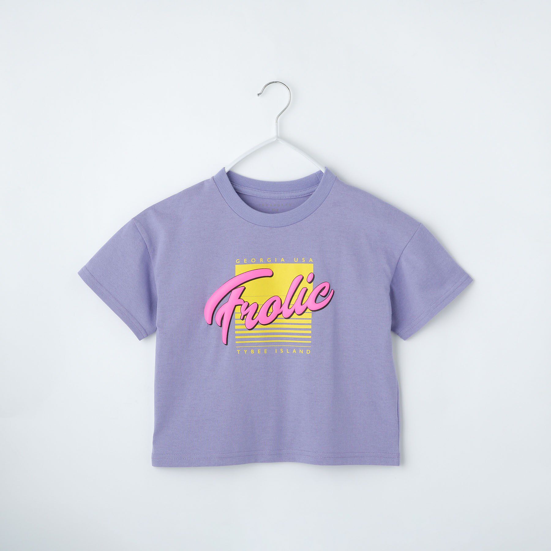 THE SHOP TK「【110－160】レトロロゴTシャツ/洗濯機OK」|Tシャツ・カットソー|パープル(081)