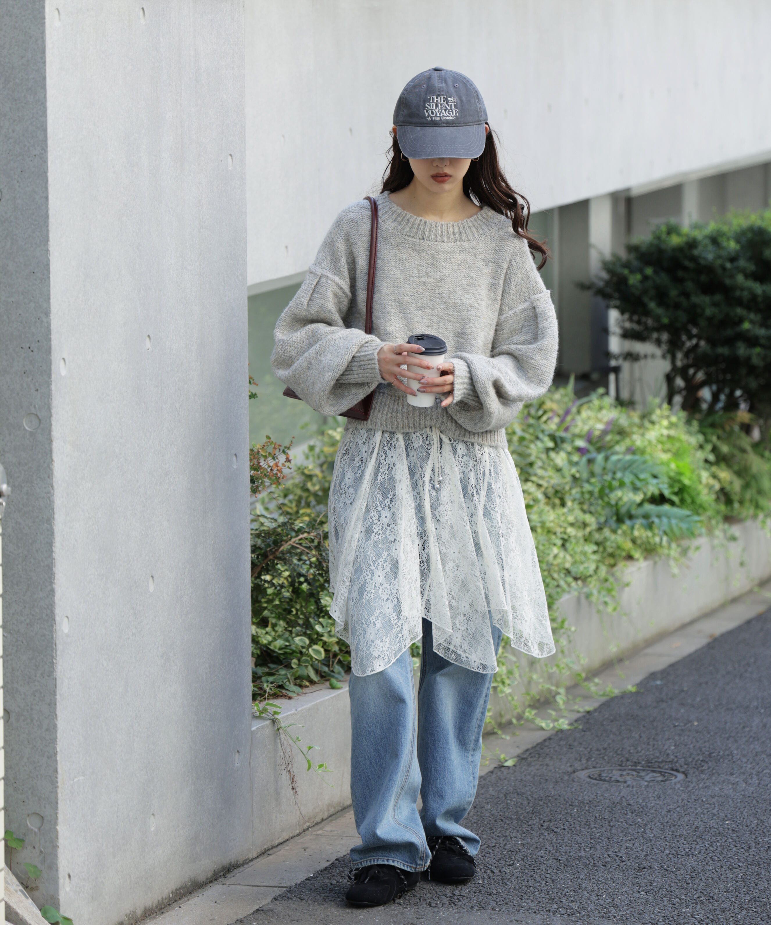  「バックリボンショート丈ニット」|ニット・セーター|