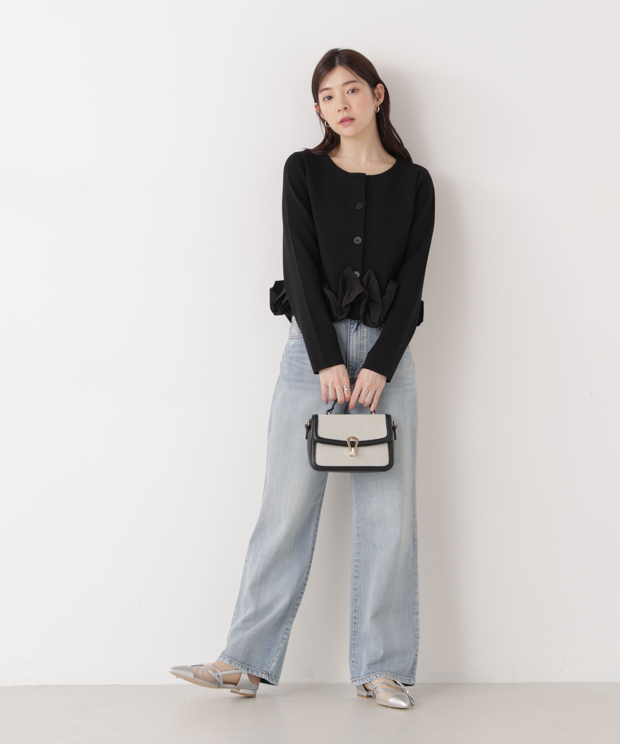 PROPORTION BODY DRESSING「〈a/mie〉ホイップペプラムニット　26SS」|カーディガン|