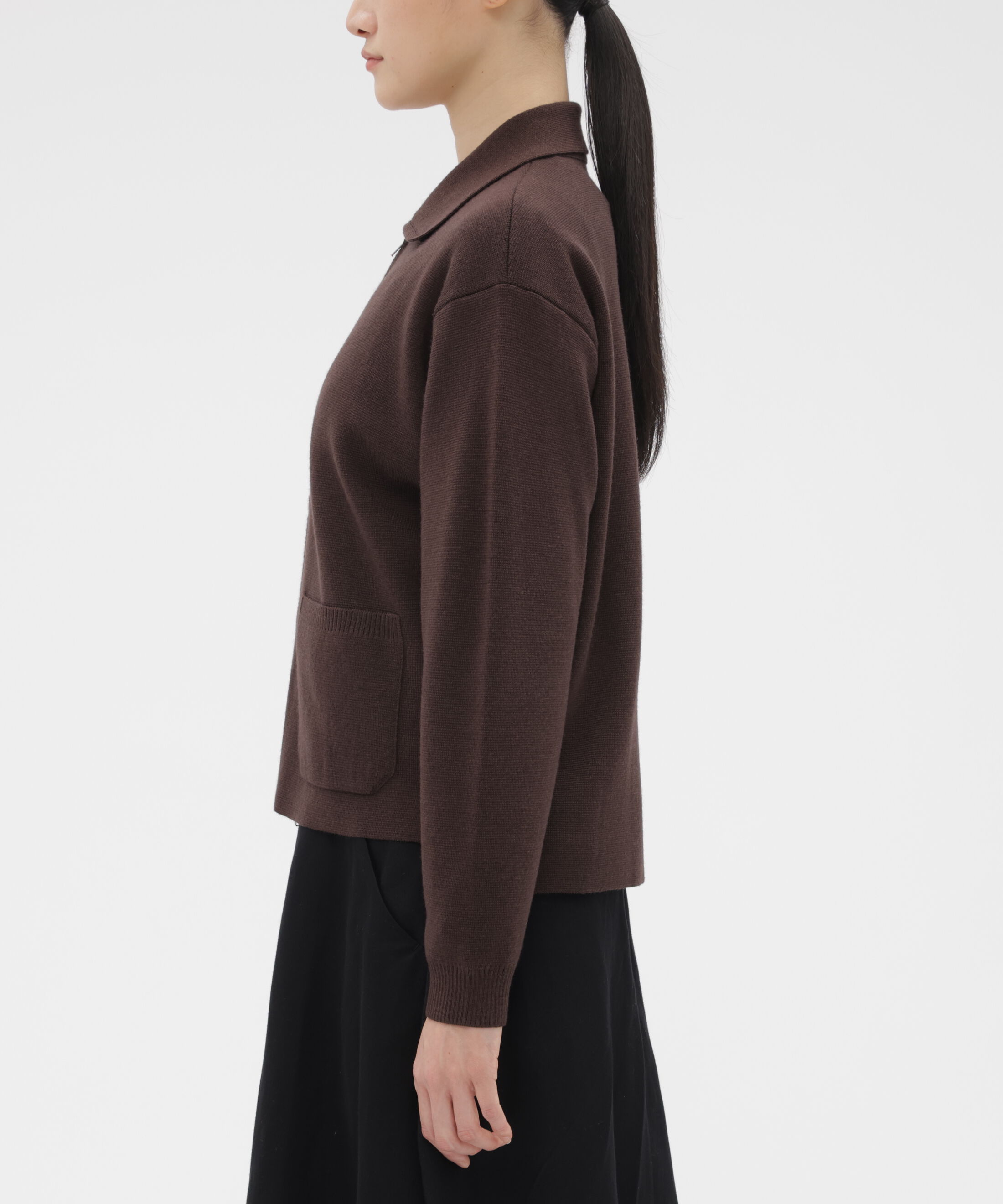  「FINE WOOL MILANO RIB KNITWEAR」|カーディガン|