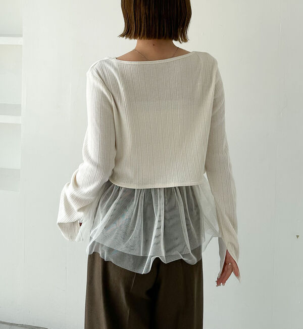 archives「ＦリボンカットＣＤ&times;ドッキングキャミＳＥＴ」|カーディガン|