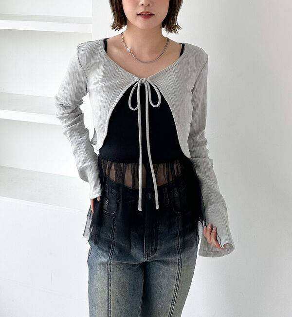 archives「ＦリボンカットＣＤ&times;ドッキングキャミＳＥＴ」|カーディガン|