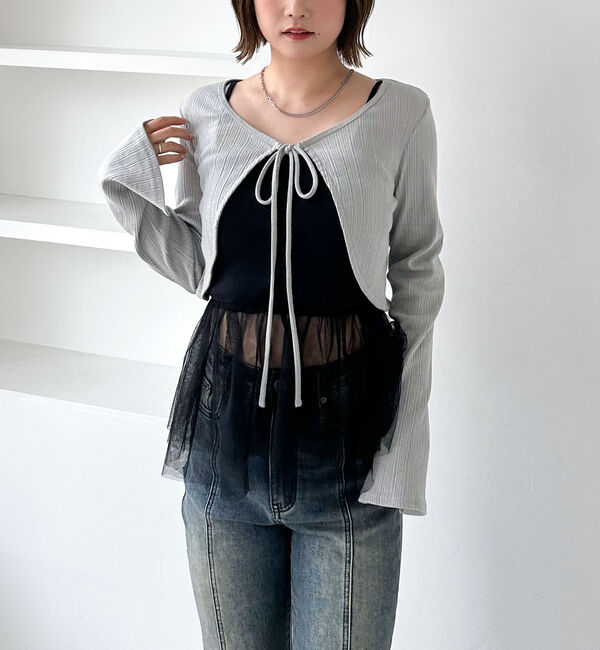 archives「ＦリボンカットＣＤ&times;ドッキングキャミＳＥＴ」|カーディガン|