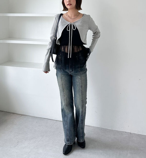 archives「ＦリボンカットＣＤ&times;ドッキングキャミＳＥＴ」|カーディガン|