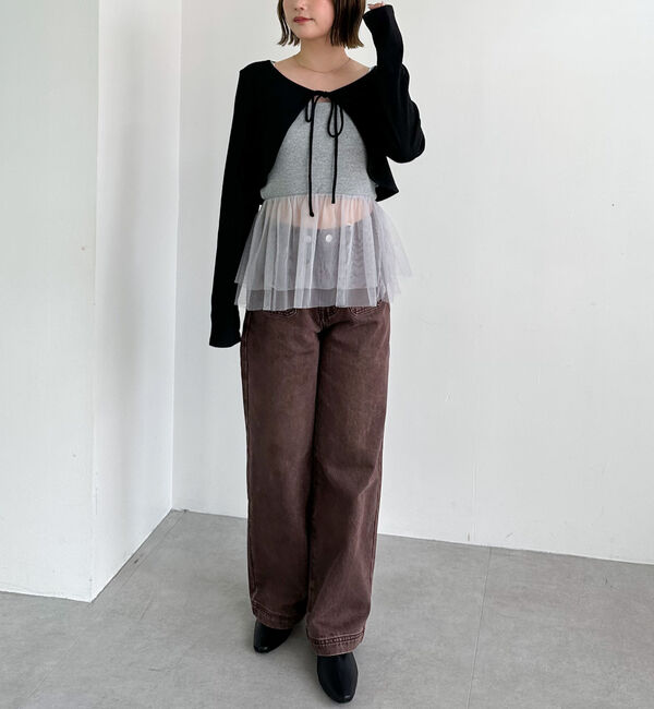 archives「ＦリボンカットＣＤ&times;ドッキングキャミＳＥＴ」|カーディガン|