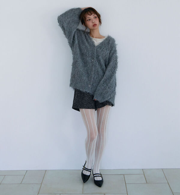 archives「ロングシャギーミドルニットカーディガン」|カーディガン|