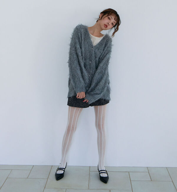 archives「ロングシャギーミドルニットカーディガン」|カーディガン|