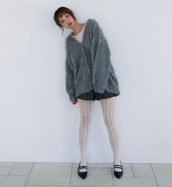 archives「ロングシャギーミドルニットカーディガン」|カーディガン|