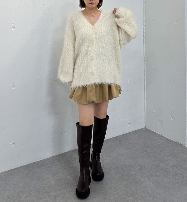 archives「ロングシャギーミドルニットカーディガン」|カーディガン|